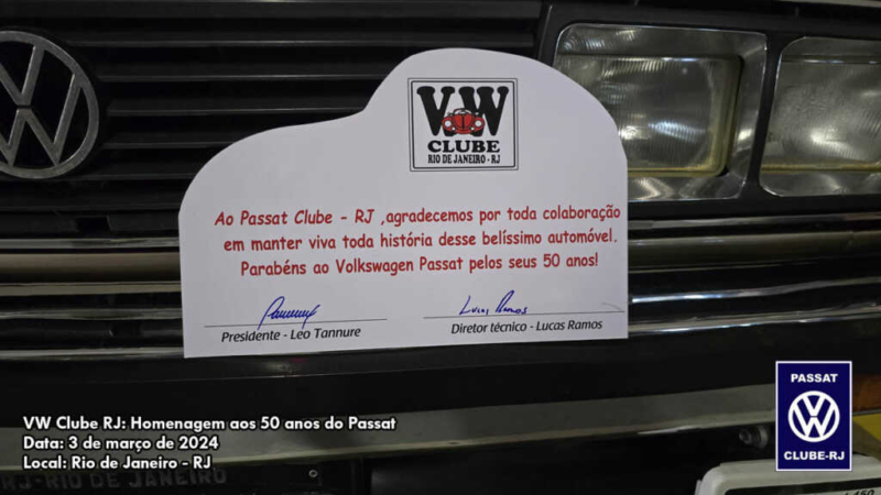 Homenagem aos 50 anos do Passat pelo VW Clube RJ 58