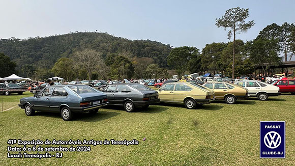 Alguns dos Passat presentes na 41ª Exposição de Automóveis Antigos de Teresópolis