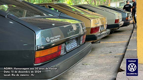 Alguns dos Passat em exposição durante a homenagem.